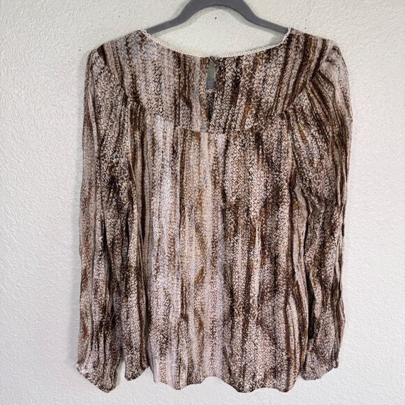 Savanna Jane Top Women Large Embroidered Southwest Boho Western Metallic Shimmer - Picture 2 of 12